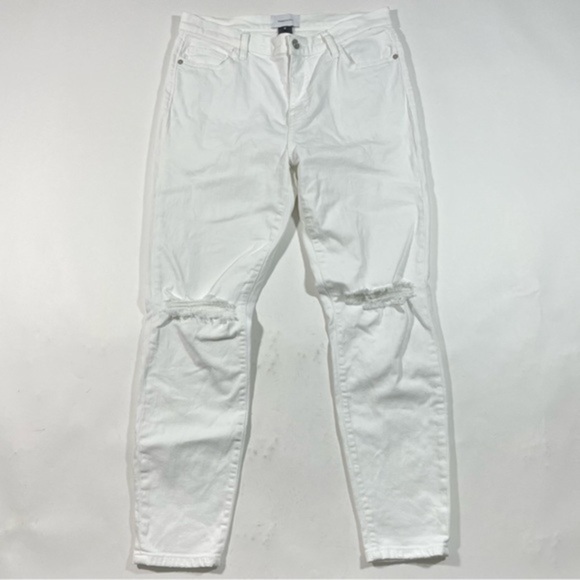 Current Elliott High Waist Stiletto Jeans 2 Year Destroy White 31 - Picture 1 of 10